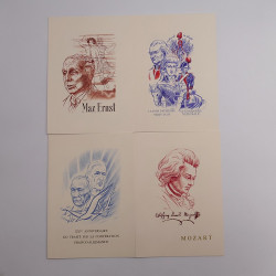 Vrac philatélique de timbres du monde neufs et oblitérés en un carton.