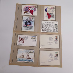 Vrac philatélique de timbres du monde neufs et oblitérés en un carton.
