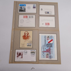 Vrac philatélique de timbres du monde neufs et oblitérés en un carton.
