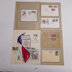 Vrac philatélique de timbres du monde neufs et oblitérés en un carton.