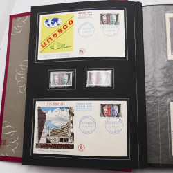 Collection historique de timbres de France 1961-1963 complet en un album.