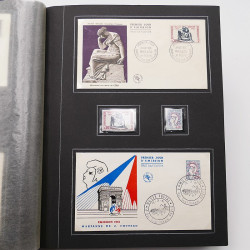 Collection historique de timbres de France 1961-1963 complet en un album.