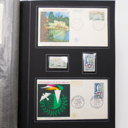 Collection historique de timbres de France 1961-1963 complet en un album.