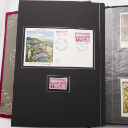 Collection historique de timbres de France 1961-1963 complet en un album.