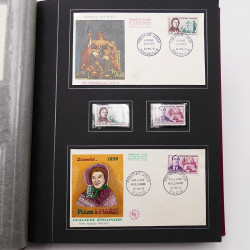 Collection historique de timbres de France 1961-1963 complet en un album.