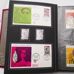 Collection historique de timbres de France 1961-1963 complet en un album.