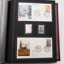Collection historique de timbres de France 1961-1963 complet en un album.