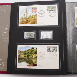 Collection historique de timbres de France 1961-1963 complet en un album.