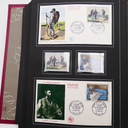 Collection historique de timbres de France 1961-1963 complet en un album.