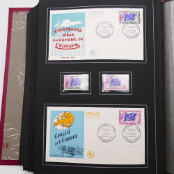 Collection historique de timbres de France 1961-1963 complet en un album.