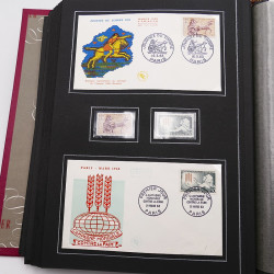 Collection historique de timbres de France 1961-1963 complet en un album.