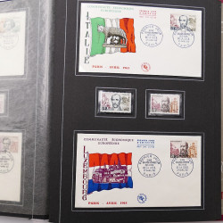 Collection historique de timbres de France 1961-1963 complet en un album.