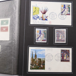 Collection historique de timbres de France 1961-1963 complet en un album.