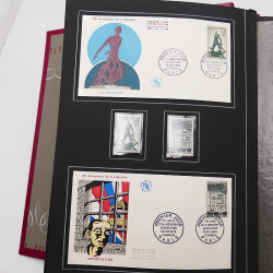 Collection historique de timbres de France 1964-1966 complet en un album.