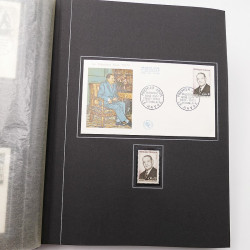 Collection historique de timbres de France 1964-1966 complet en un album.
