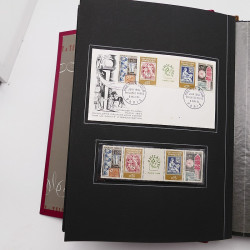 Collection historique de timbres de France 1964-1966 complet en un album.