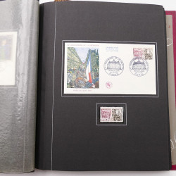 Collection historique de timbres de France 1964-1966 complet en un album.