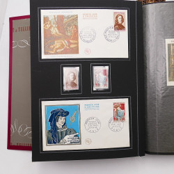 Collection historique de timbres de France 1964-1966 complet en un album.