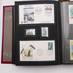 Collection historique de timbres de France 1964-1966 complet en un album.
