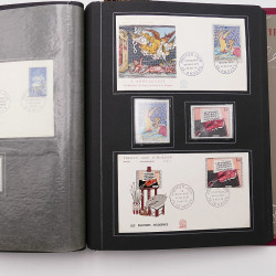 Collection historique de timbres de France 1964-1966 complet en un album.