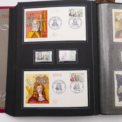 Collection historique de timbres de France 1964-1966 complet en un album.