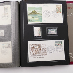 Collection historique de timbres de France 1964-1966 complet en un album.
