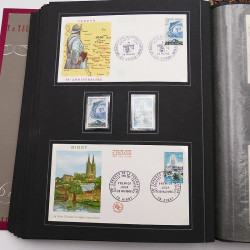 Collection historique de timbres de France 1964-1966 complet en un album.