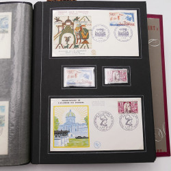 Collection historique de timbres de France 1964-1966 complet en un album.
