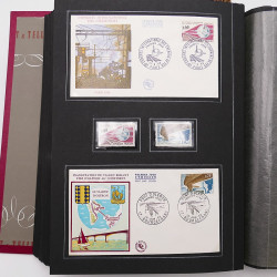 Collection historique de timbres de France 1964-1966 complet en un album.
