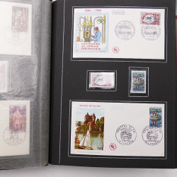 Collection historique de timbres de France 1964-1966 complet en un album.
