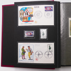 Collection historique de timbres de France 1967-1969 en un album.