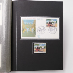 Collection historique de timbres de France 1967-1969 en un album.