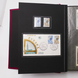 Collection historique de timbres de France 1967-1969 en un album.