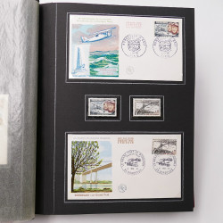 Collection historique de timbres de France 1967-1969 en un album.