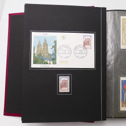 Collection historique de timbres de France 1967-1969 en un album.