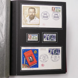 Collection historique de timbres de France 1967-1969 en un album.