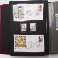 Collection historique de timbres de France 1967-1969 en un album.