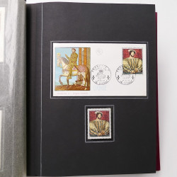Collection historique de timbres de France 1967-1969 en un album.