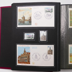 Collection historique de timbres de France 1967-1969 en un album.