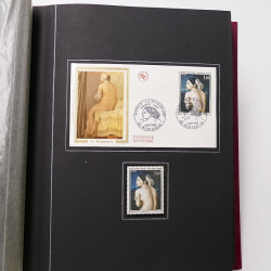 Collection historique de timbres de France 1967-1969 en un album.