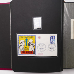 Collection historique de timbres de France 1967-1969 en un album.
