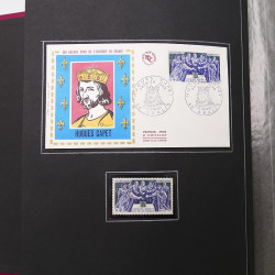 Collection historique de timbres de France 1967-1969 en un album.