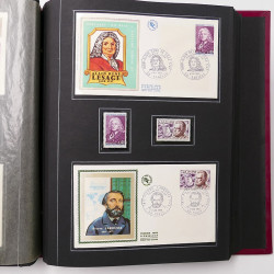 Collection historique de timbres de France 1967-1969 en un album.
