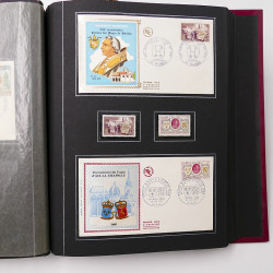Collection historique de timbres de France 1967-1969 en un album.