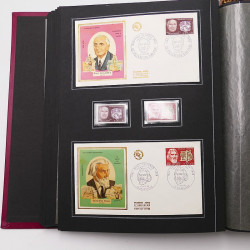 Collection historique de timbres de France 1967-1969 en un album.