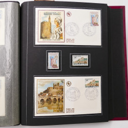 Collection historique de timbres de France 1967-1969 en un album.