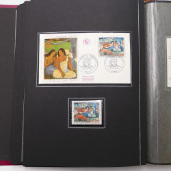 Collection historique de timbres de France 1967-1969 en un album.