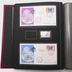 Collection historique de timbres de France 1967-1969 en un album.