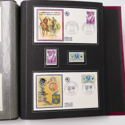 Collection historique de timbres de France 1967-1969 en un album.