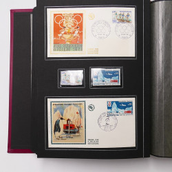 Collection historique de timbres de France 1967-1969 en un album.